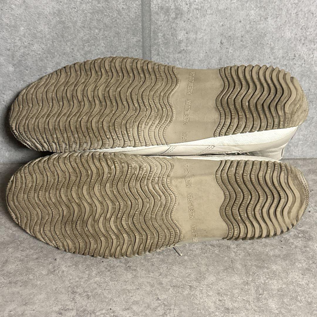 スピングルムーブ サイドジップ レザー 本革 スニーカー S アイボリー系