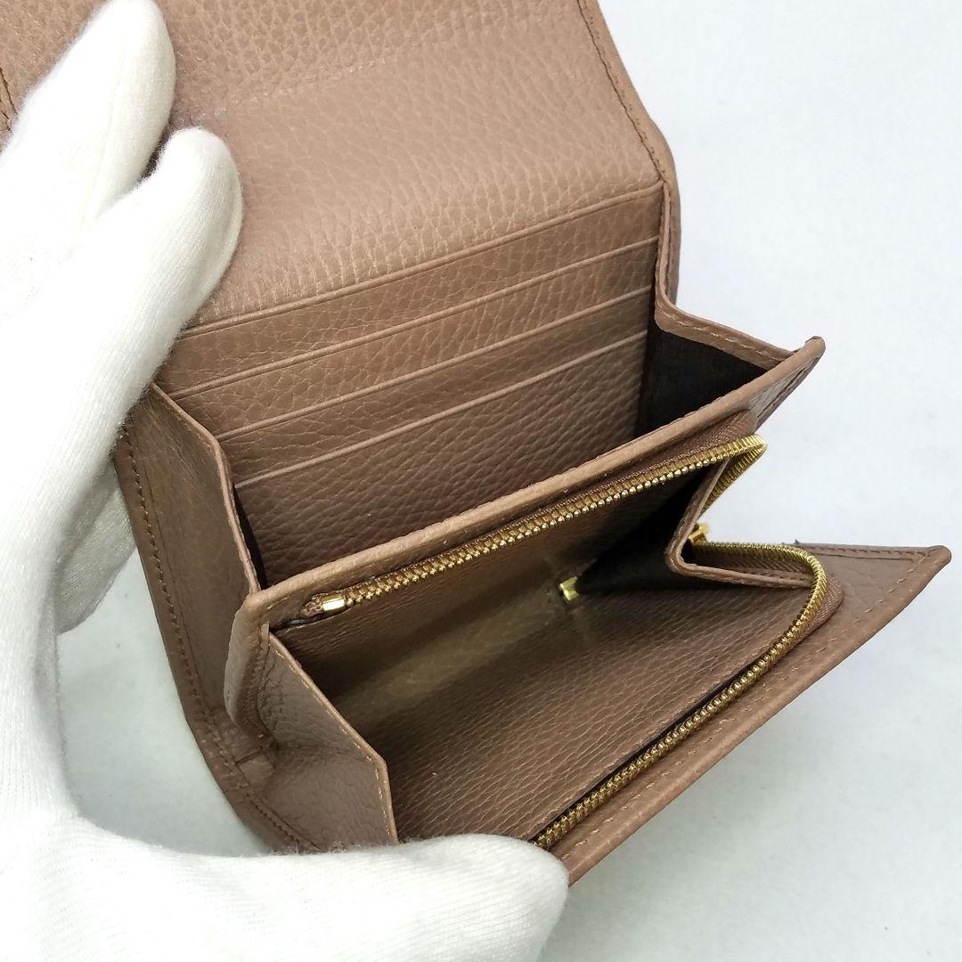 専用グッチ GUCCI GGマーモント レザー ウォレット ピンク 二折財布