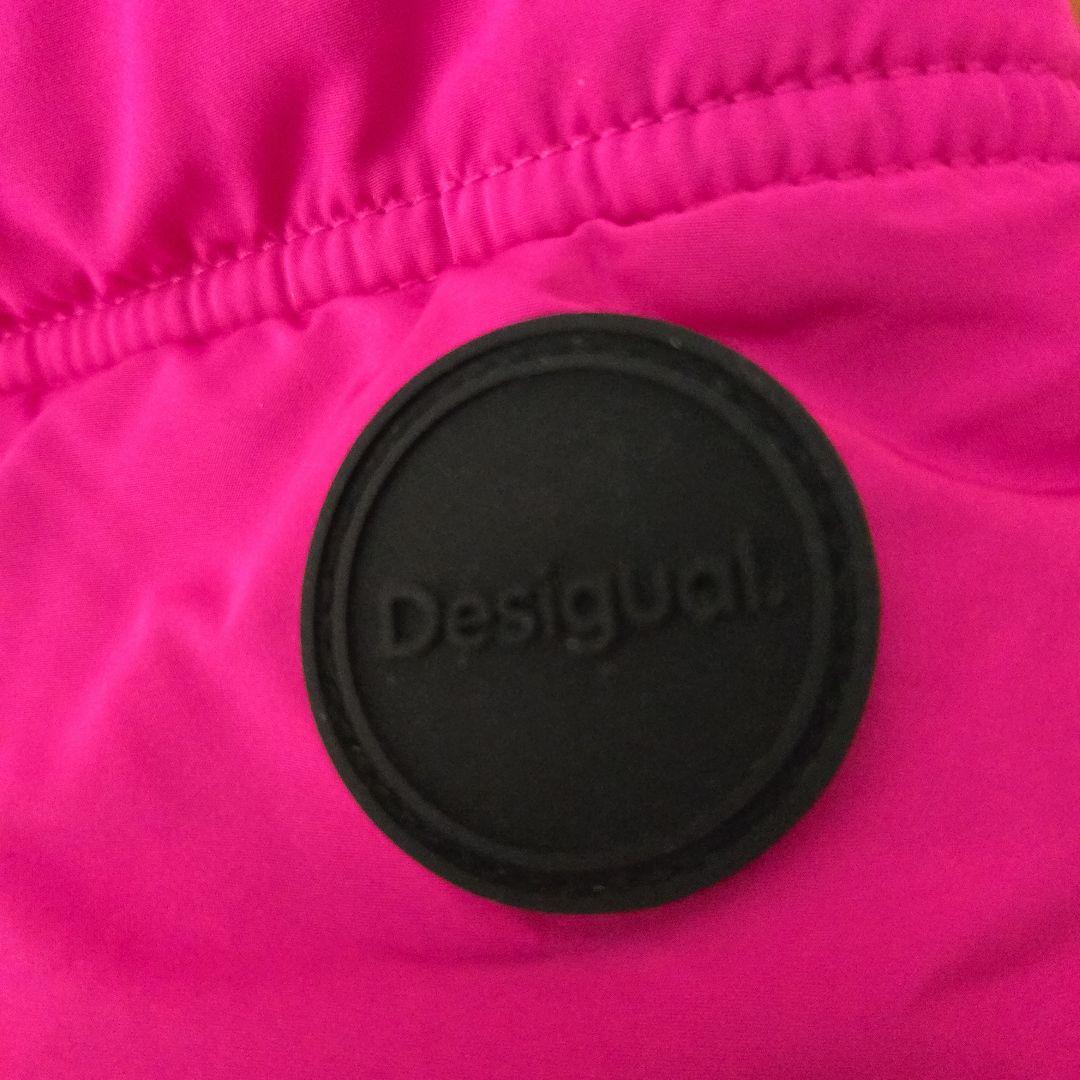 Desigual ベルトパデットコートMピンク美品