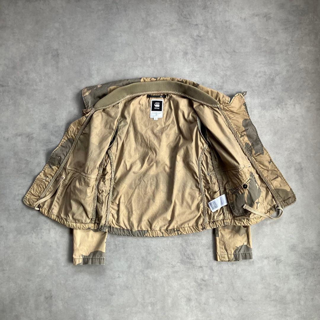 00s y2k g-star raw 短丈 カモフラ 迷彩 フライト ジャケット