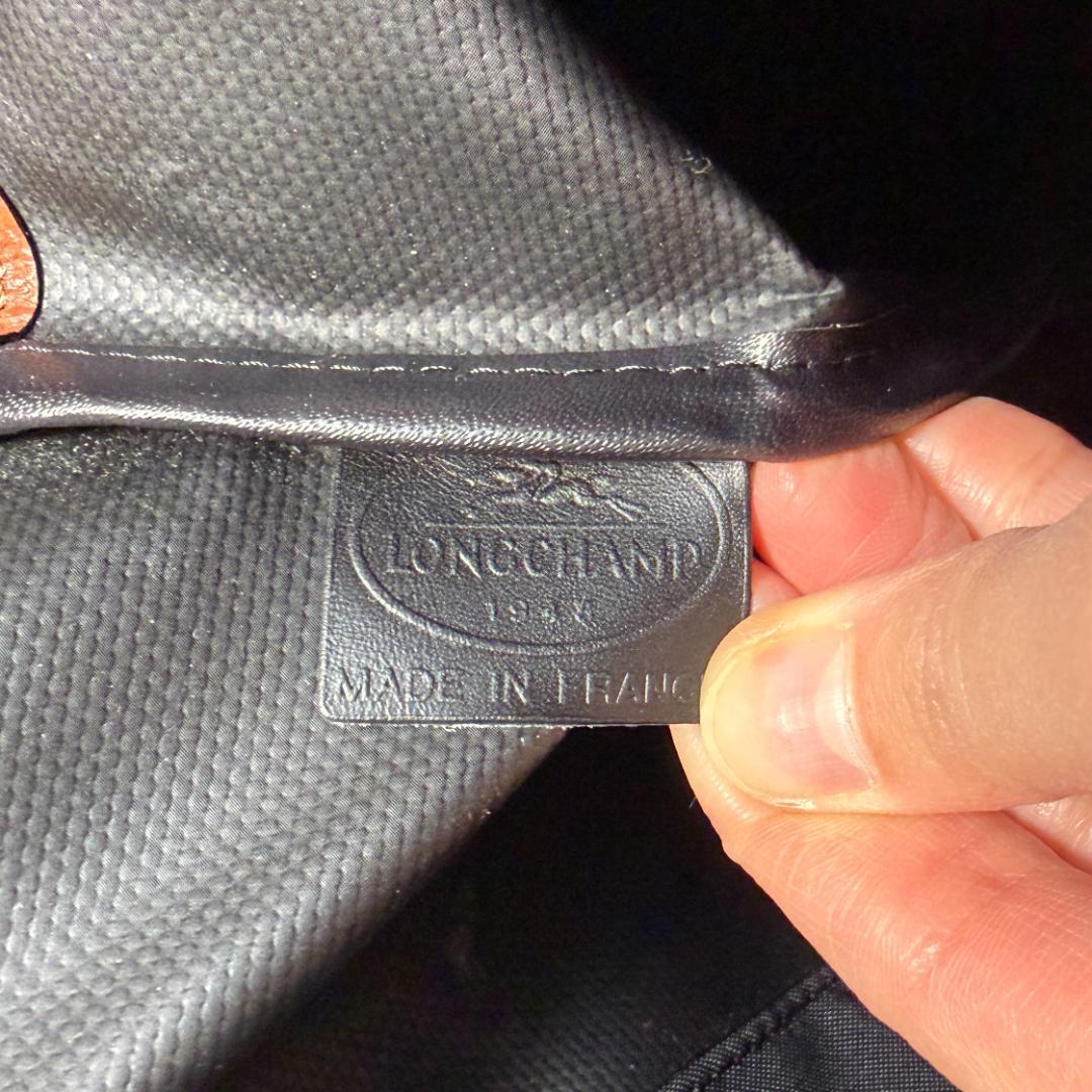 良品 LONGCHAMP 3335 ボストンバッグ キャンバス レザー 大容量