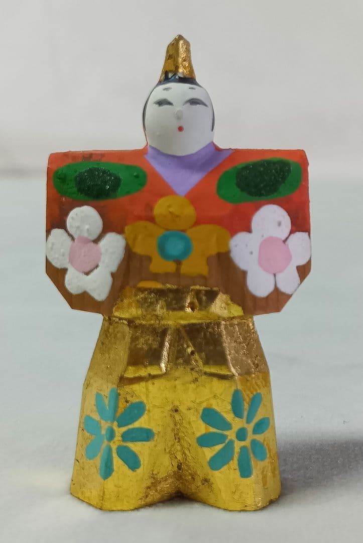 一刀彫　立雛　神泉　御雛　ひな人形　共箱　豆雛人形　ひなまつり　レトロ