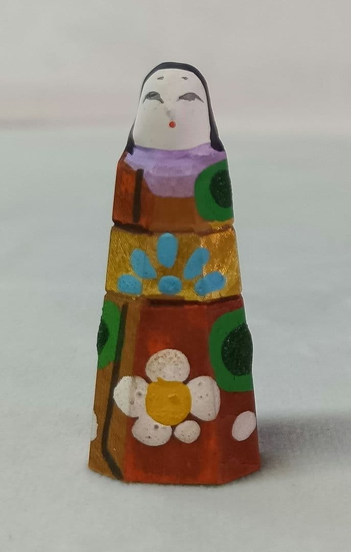 一刀彫　立雛　神泉　御雛　ひな人形　共箱　豆雛人形　ひなまつり　レトロ