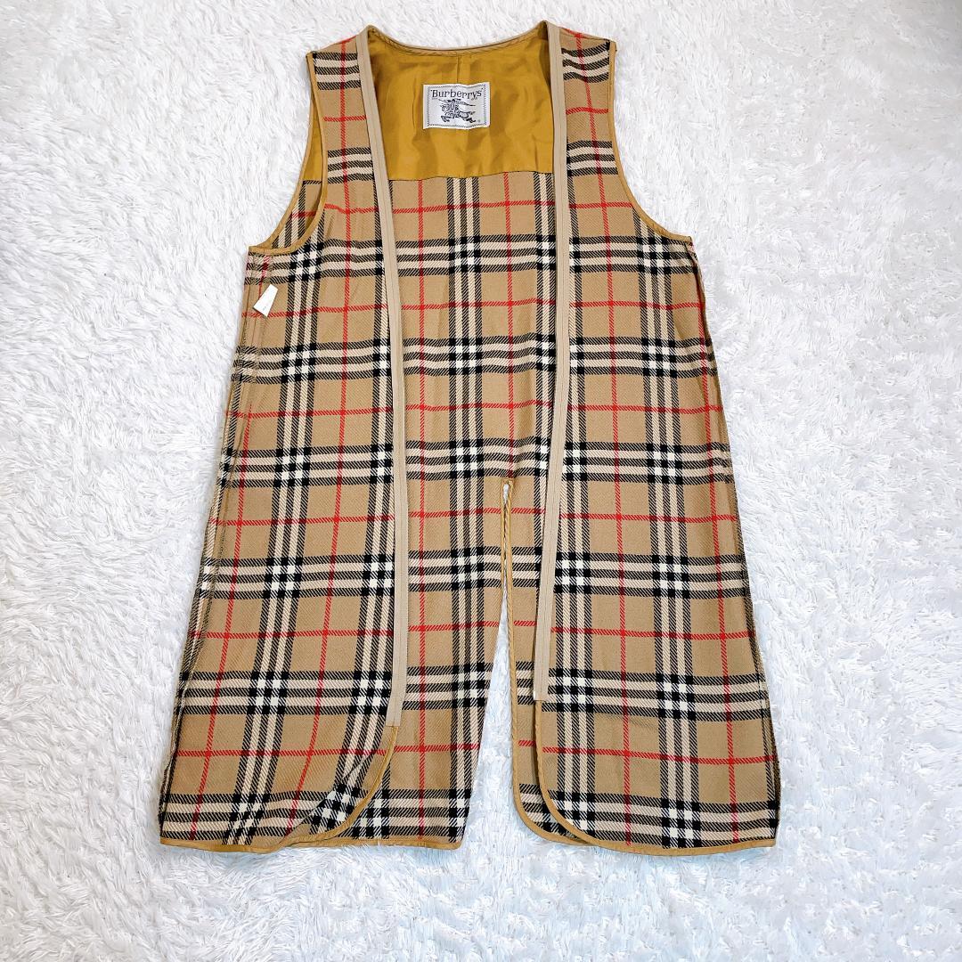 【美品】バーバリー ステンカラーコート ノバチェック マキシ丈 ライナーベルト付