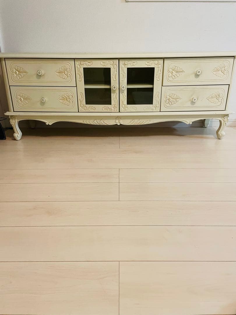 ロココ調猫脚　アンティークテレビ台
