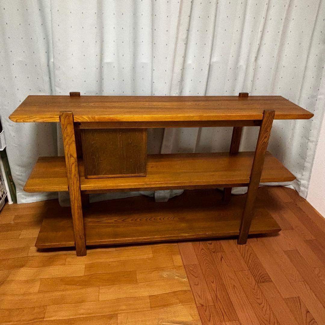 カリモク karimoku 和モダン　引き出し付　飾り棚　シェルフ　135cm