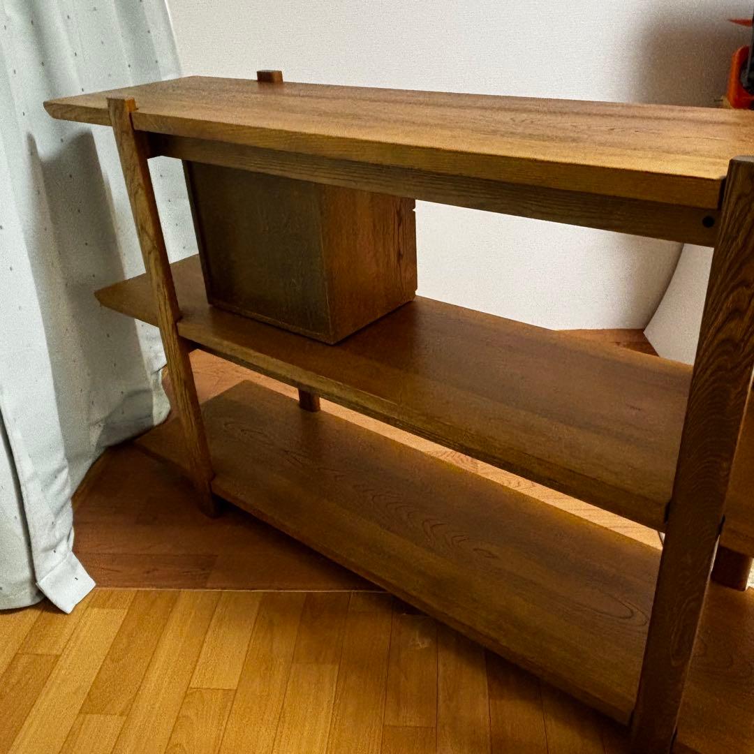 カリモク karimoku 和モダン　引き出し付　飾り棚　シェルフ　135cm