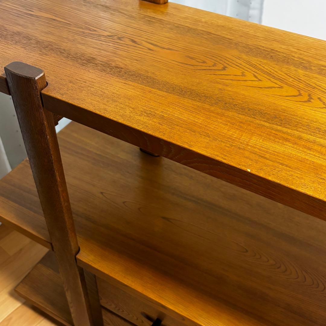 カリモク karimoku 和モダン　引き出し付　飾り棚　シェルフ　135cm