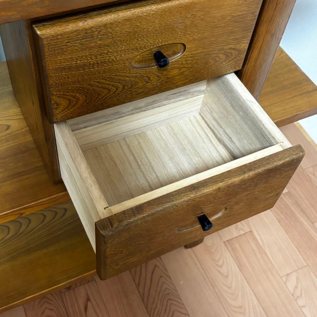 カリモク karimoku 和モダン　引き出し付　飾り棚　シェルフ　135cm