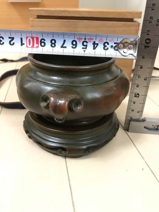 宣徳香炉　木箱付