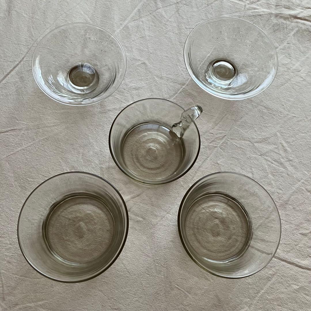 三浦侑子　デザートカップ　フリーカップ　スモーク　5点セット