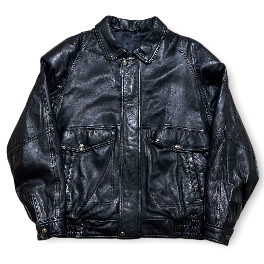 90s vintage レザージャケット 短丈 A2 本革 フライトジャケット