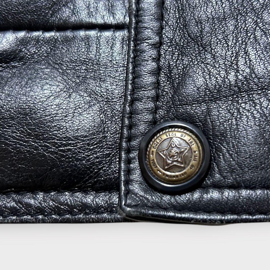 90s vintage レザージャケット 短丈 A2 本革 フライトジャケット