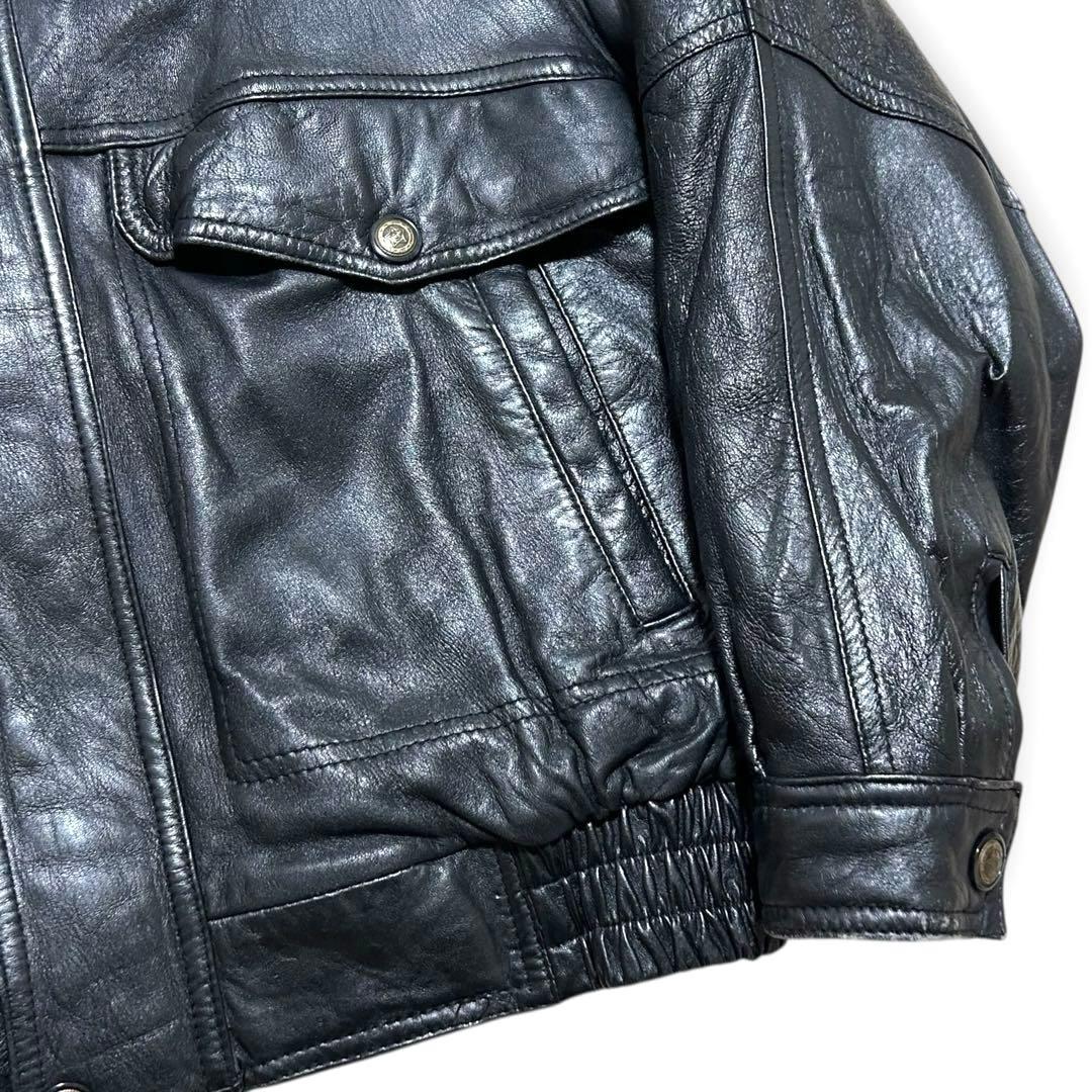 90s vintage レザージャケット 短丈 A2 本革 フライトジャケット