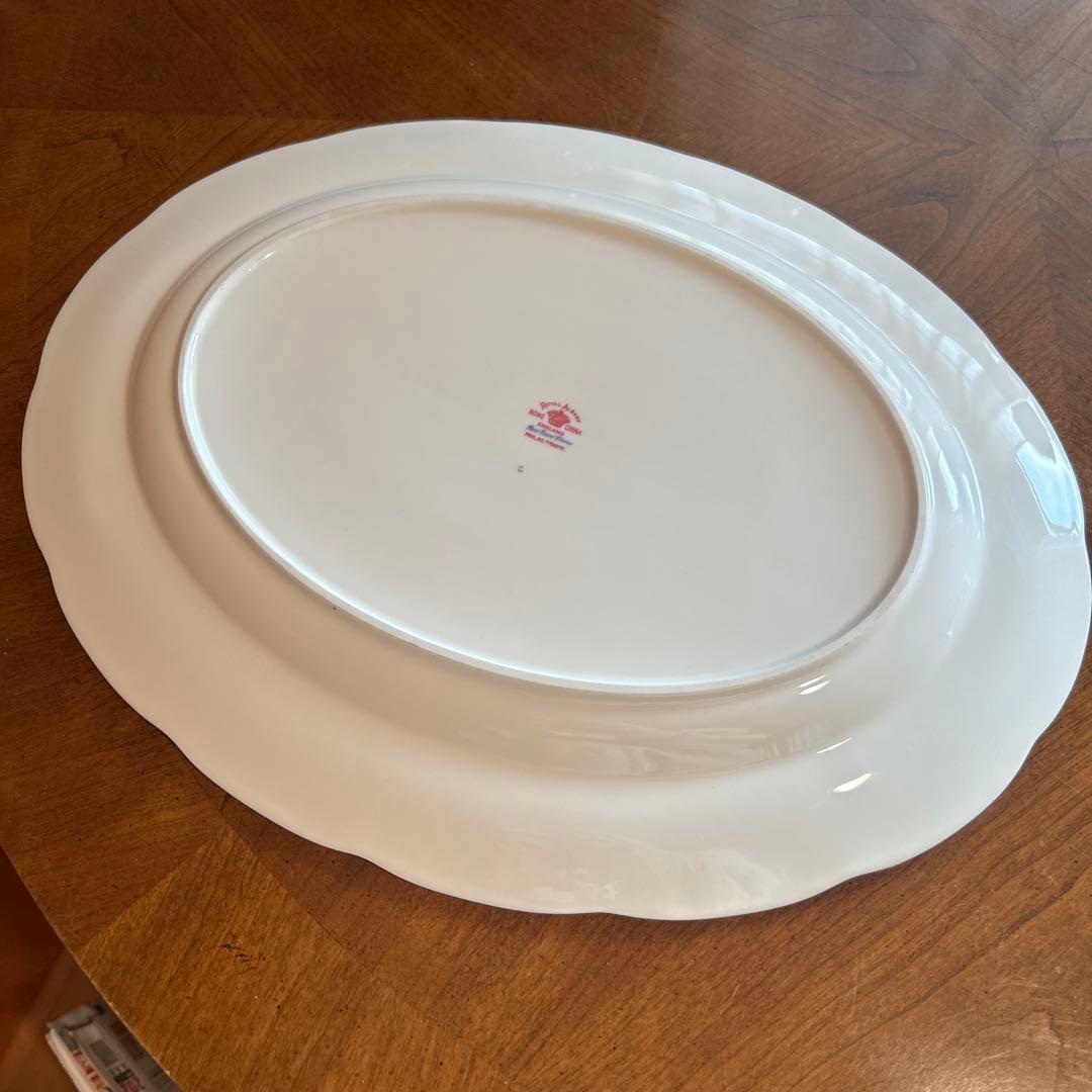 153◆ロイヤル・アルバート　楕円形サービングプラター　プチポワン