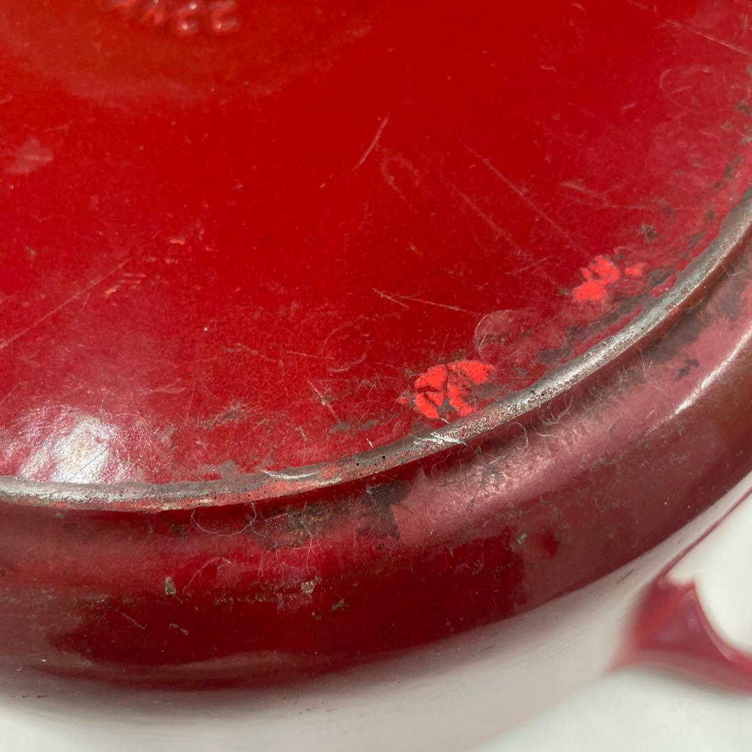 ル・クルーゼ ココットロンド 22cm 赤 両手鍋