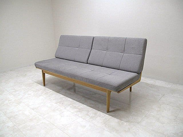 カリモク CW6013 オーク材3人掛け椅子ロング 　3人掛けソファ 約28万