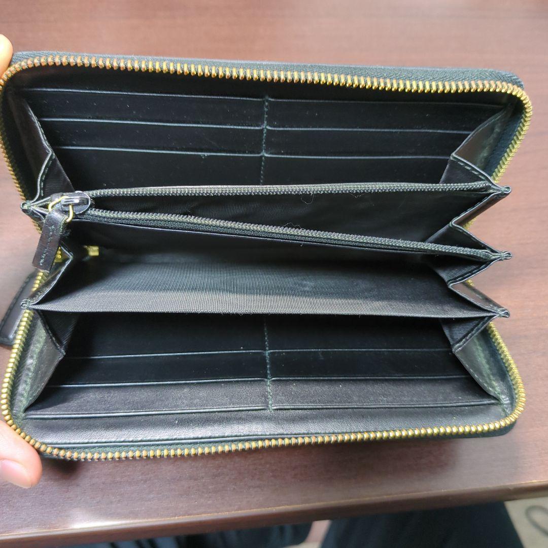 GUCCIメンズ ヴィンテージロゴラウンドファスナー長財布