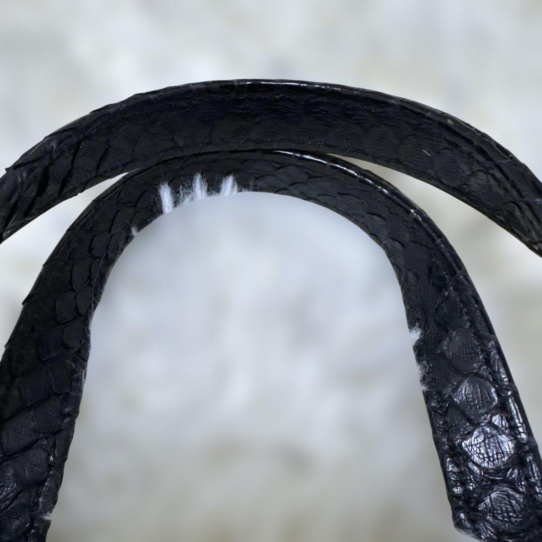 LOEWE ロエベ エキゾチックレザー トートバッグ　パイソン ブラック A4