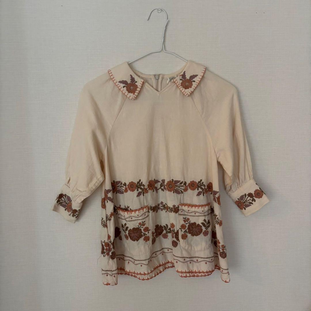 Apolina kids アポリナ　ワンピ　ワンピース　白