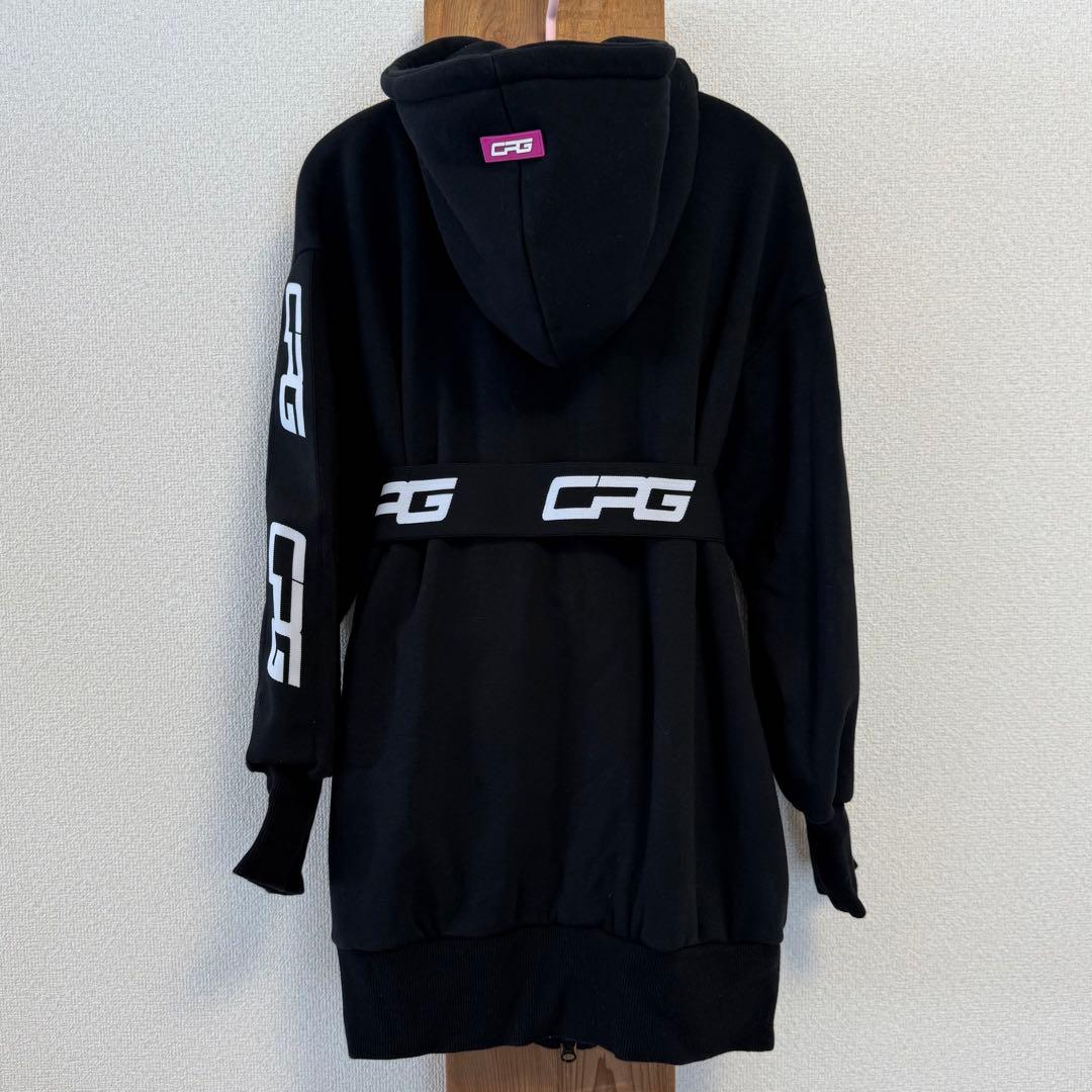 CPG GOLF シーピージーゴルフ ロングパーカー ベルト付き ブラック