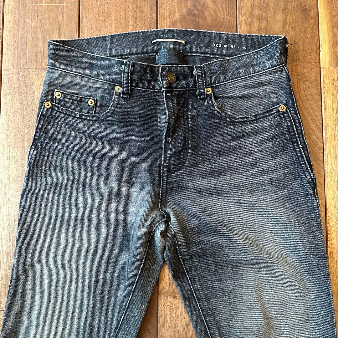 SAINT LAURENT PARIS バック刺繍　スキニーデニム　26