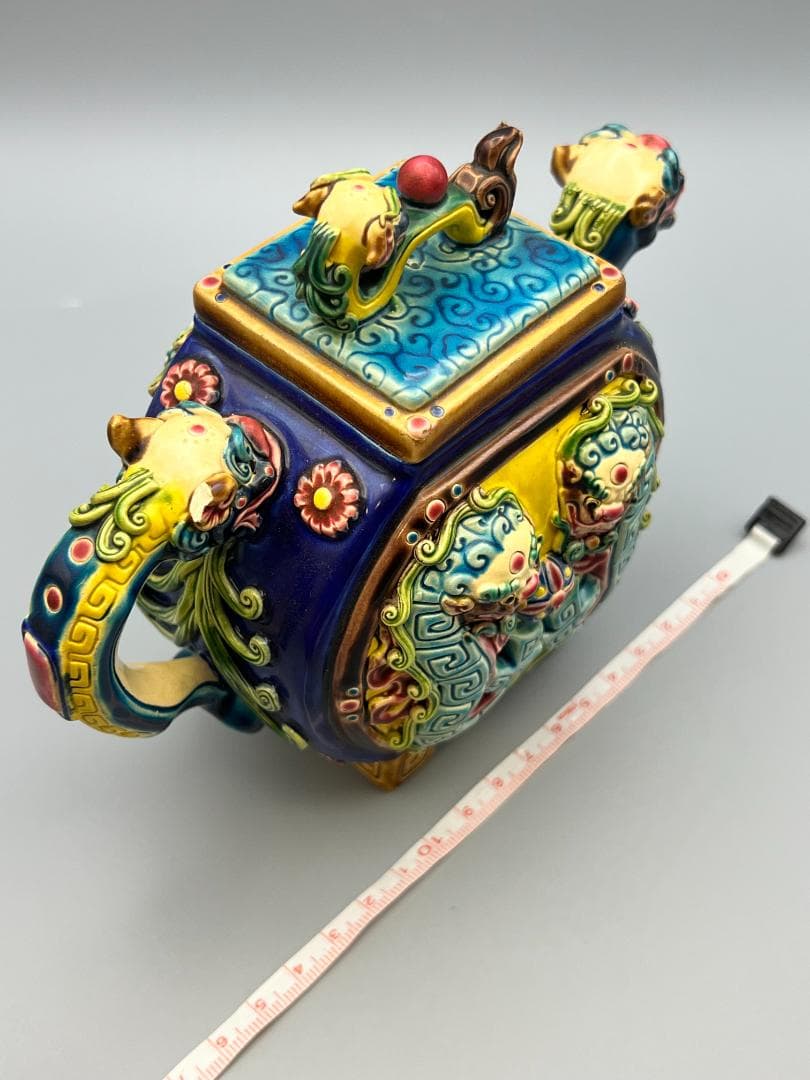 急須　龍図　智盧　陶光　林智信　林俊亨作　交趾焼　陶磁器　台湾交趾