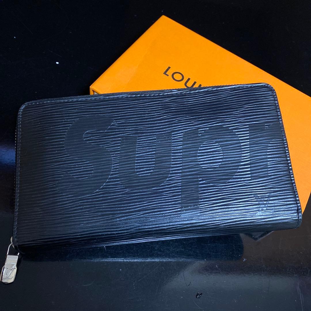 Louis Vuitton x Supreme 長財布 ブラック