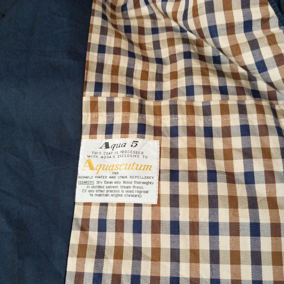 Aquascutum アクアスキュータム　トレンチコート　ネイビー