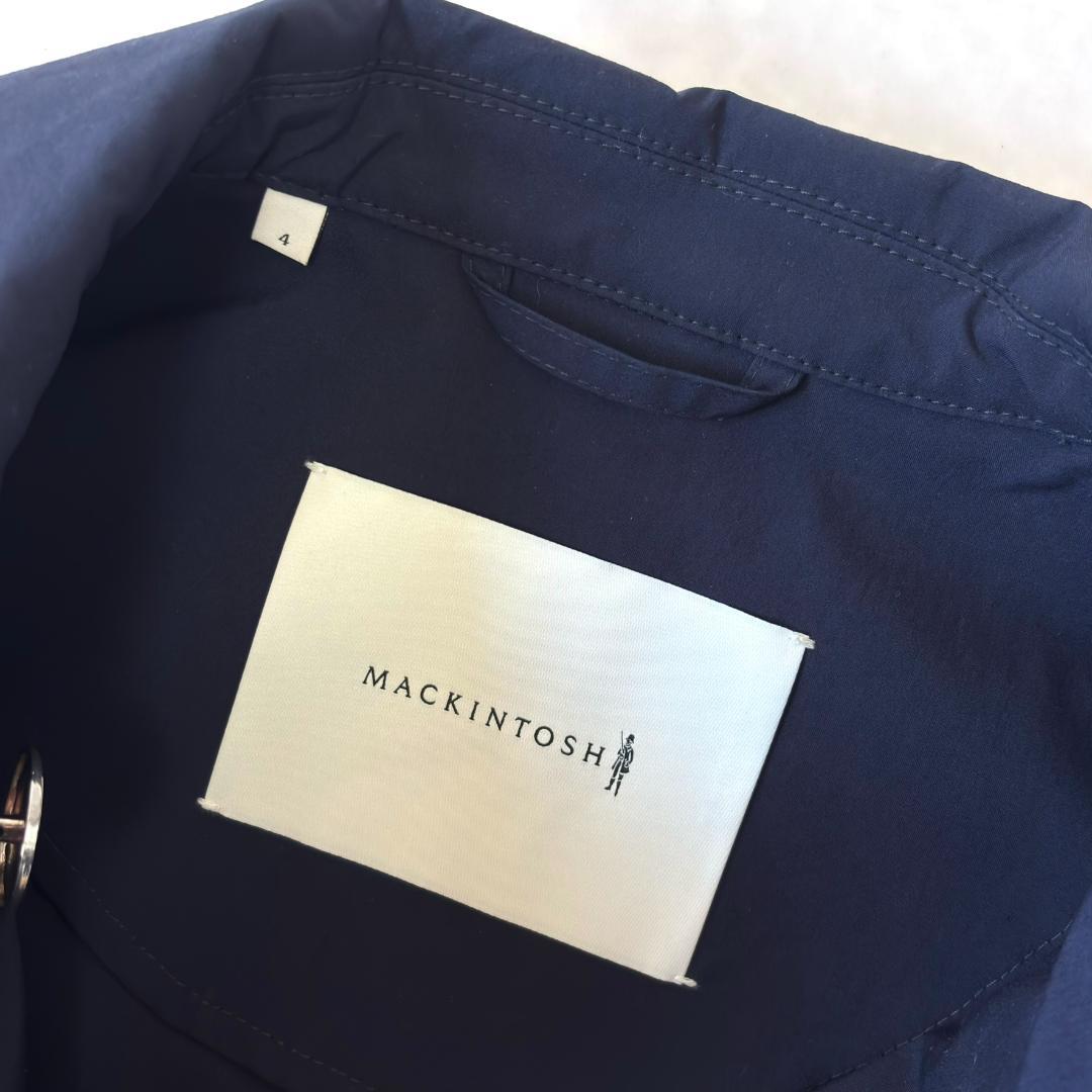 美品♪マッキントッシュ ハンビーダブル ステンカラーコート 紺 サイズ4 ub1