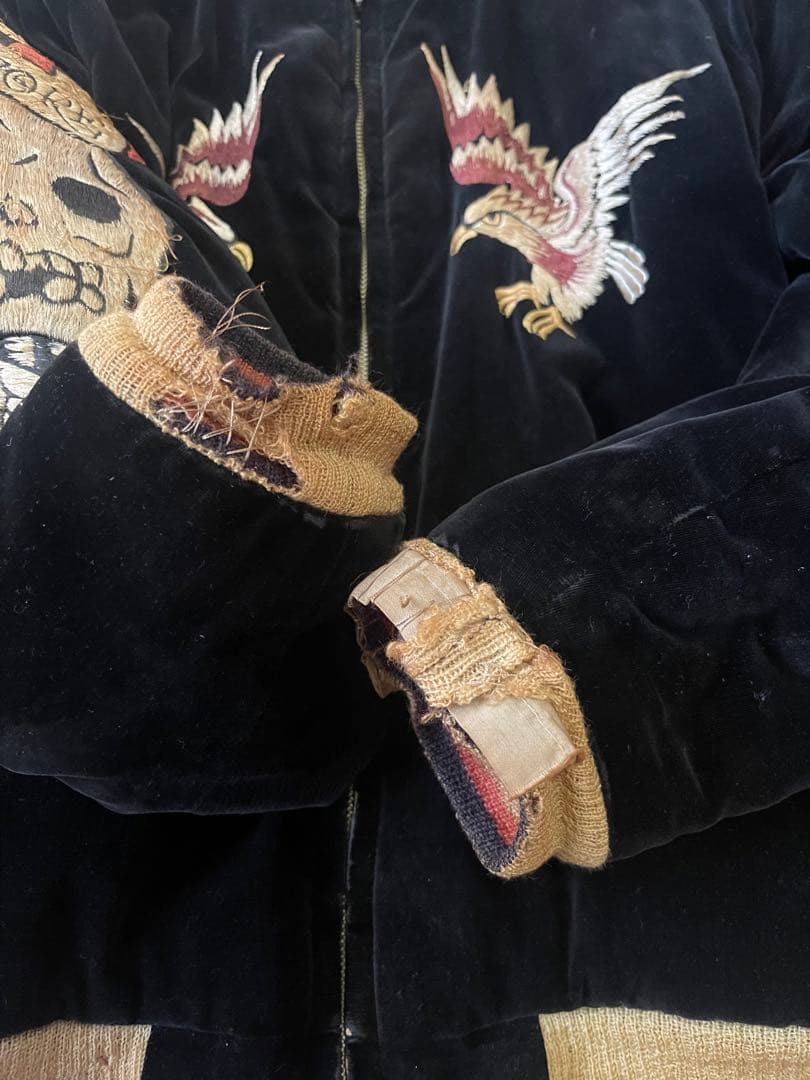 港商KOSHO&CO2006年別珍×サテンコブラ×虎 TT11201スカジャン