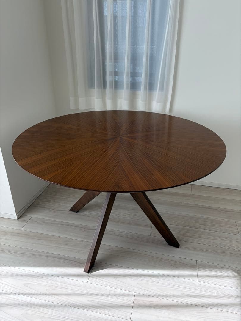 天板直径120センチ円形ダイニングテーブル