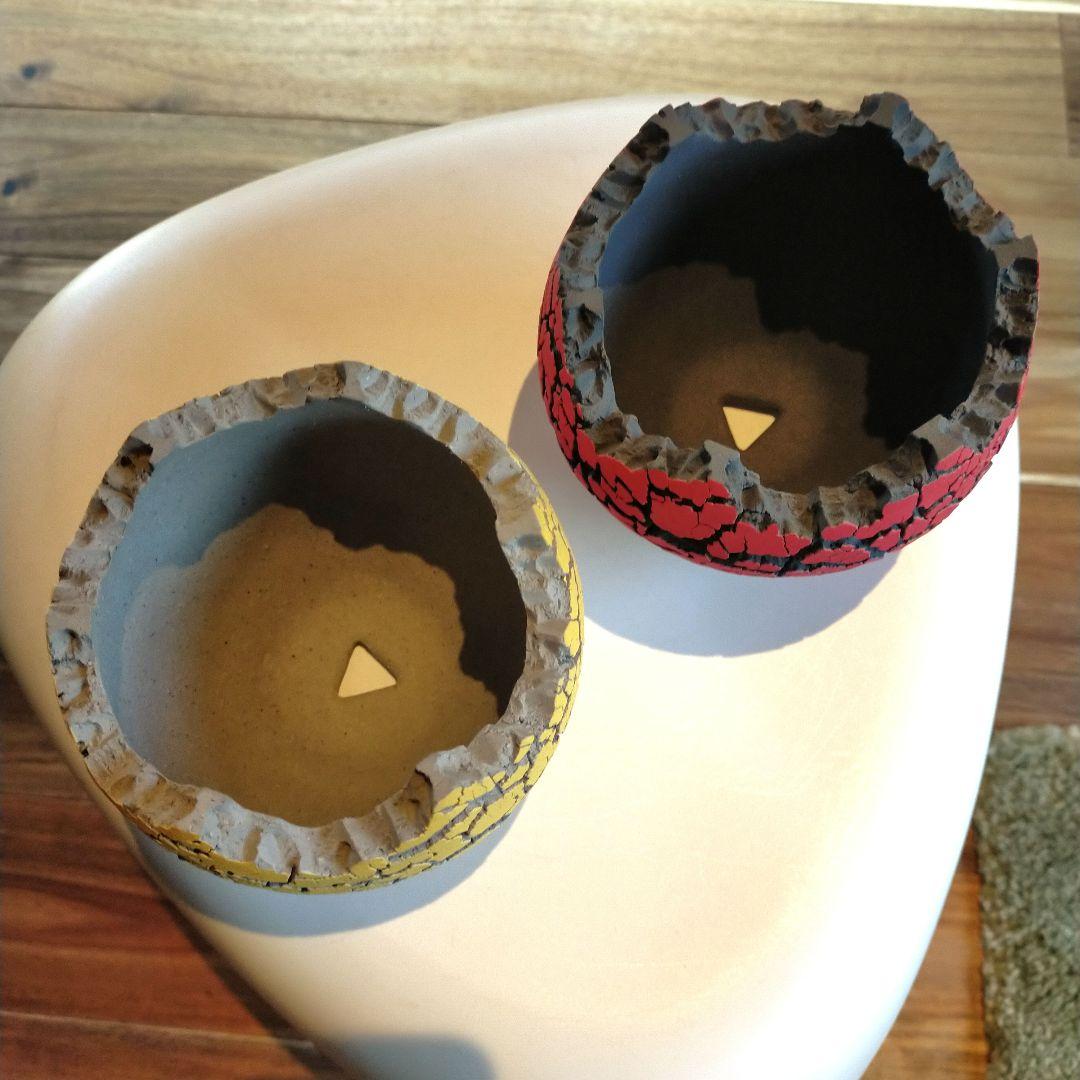 新品未使用★Konect 鉢 fang★赤/チャコグレー 黄/グレー★2個セット