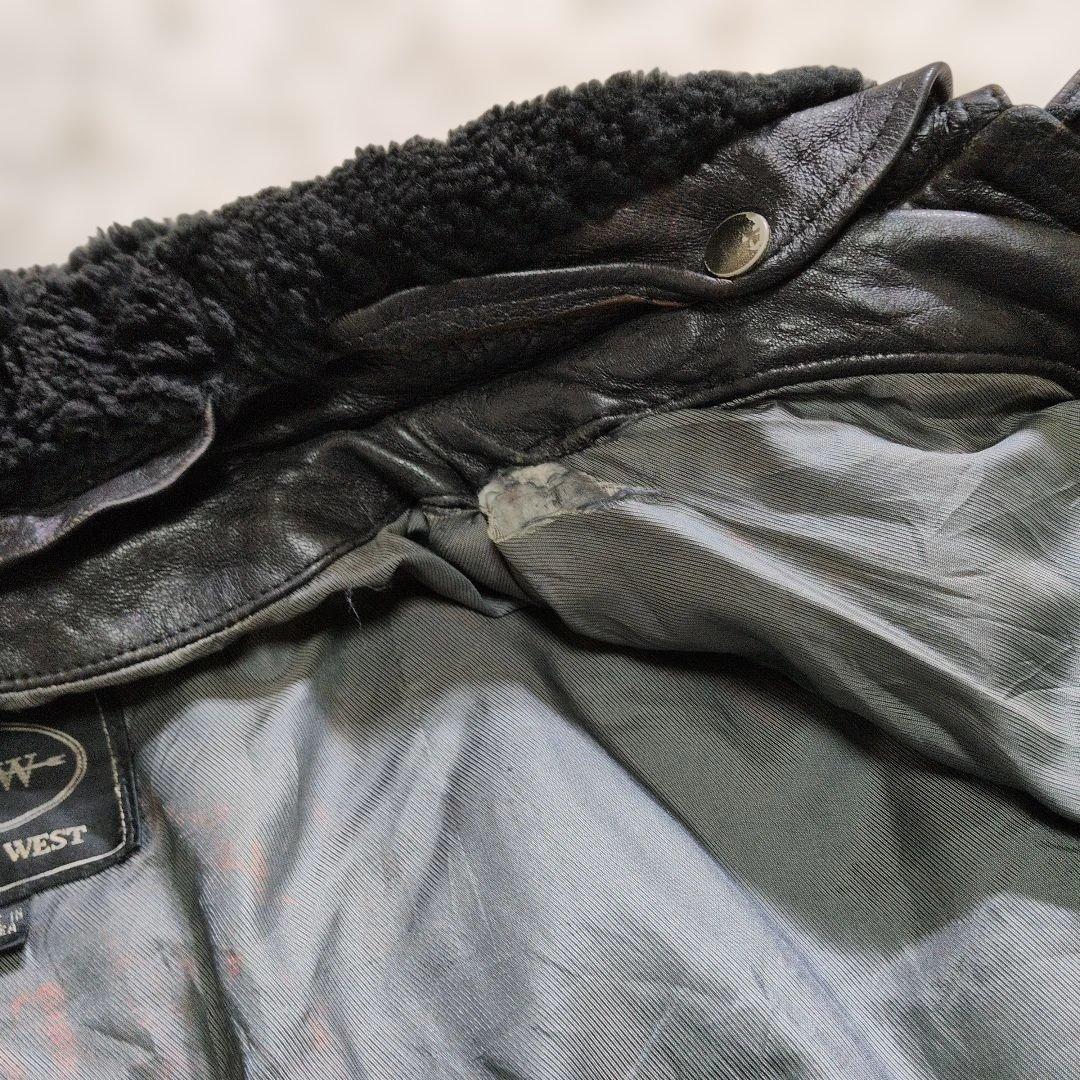 極上のエイジング★茶芯 フライトジャケット G-1 A-2タイプ 黒 L相当