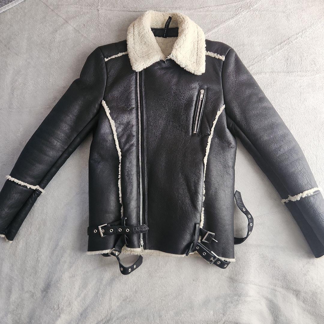 定価10万 Glamb シャトームートンライダースII 黒 サイズ2