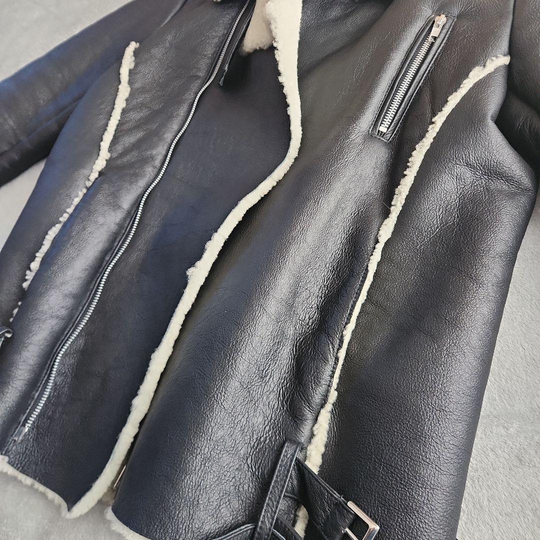 定価10万 Glamb シャトームートンライダースII 黒 サイズ2