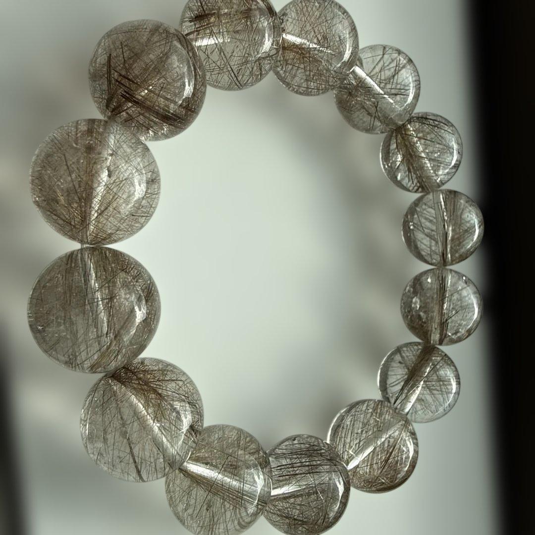 高品質シルバールチルクォーツ ブレスレット 天然石