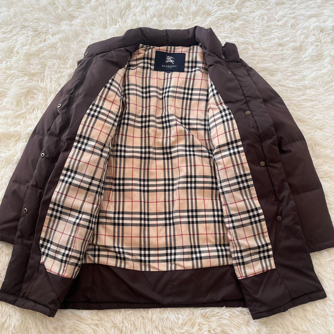 バーバリー　ダウンコート　ノバチェック　ブラウン　ダウンジャケット　茶色