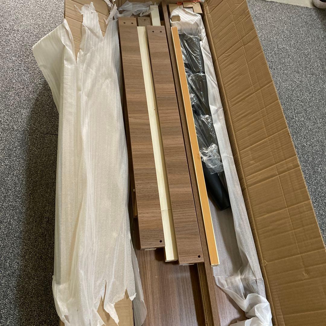 ベッドフレーム 宮棚付き コンセント 耐荷重200kg BR, W, 2段調節