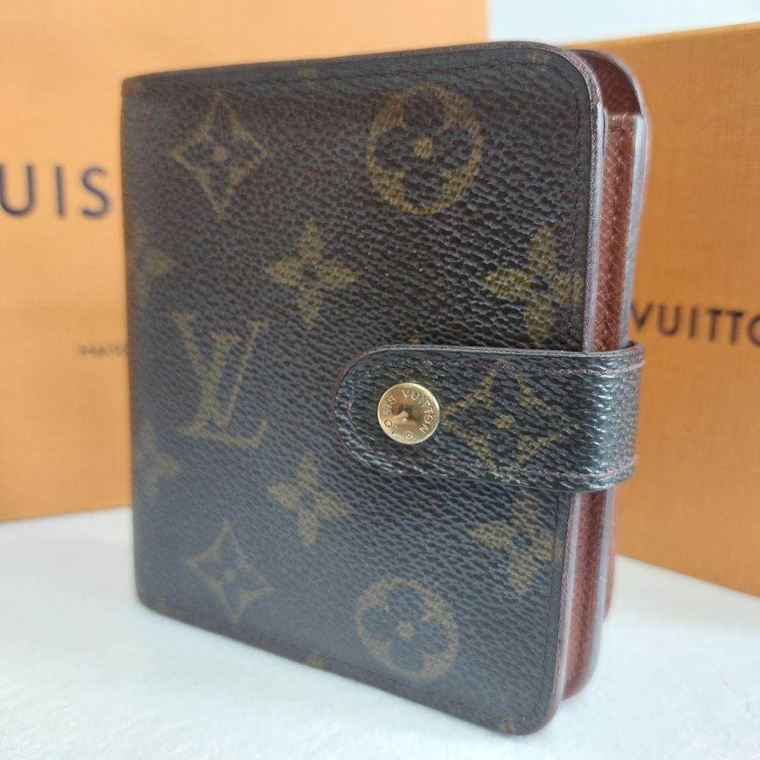 Louis Vuitton ルイヴィトン モノグラム コンパクトジップ二つ折財布