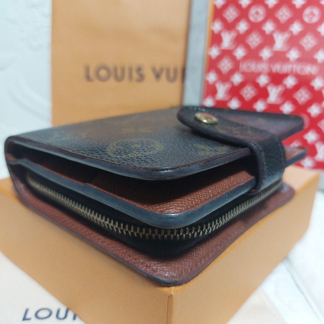 Louis Vuitton ルイヴィトン モノグラム コンパクトジップ二つ折財布