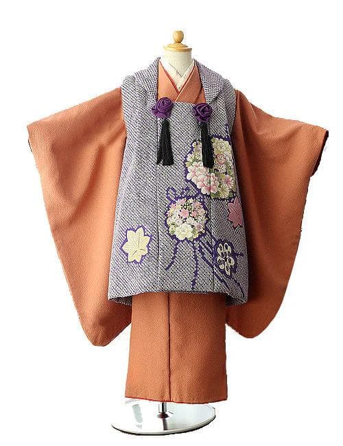 コムサデモード　七五三　女の子　３歳　着物　被布