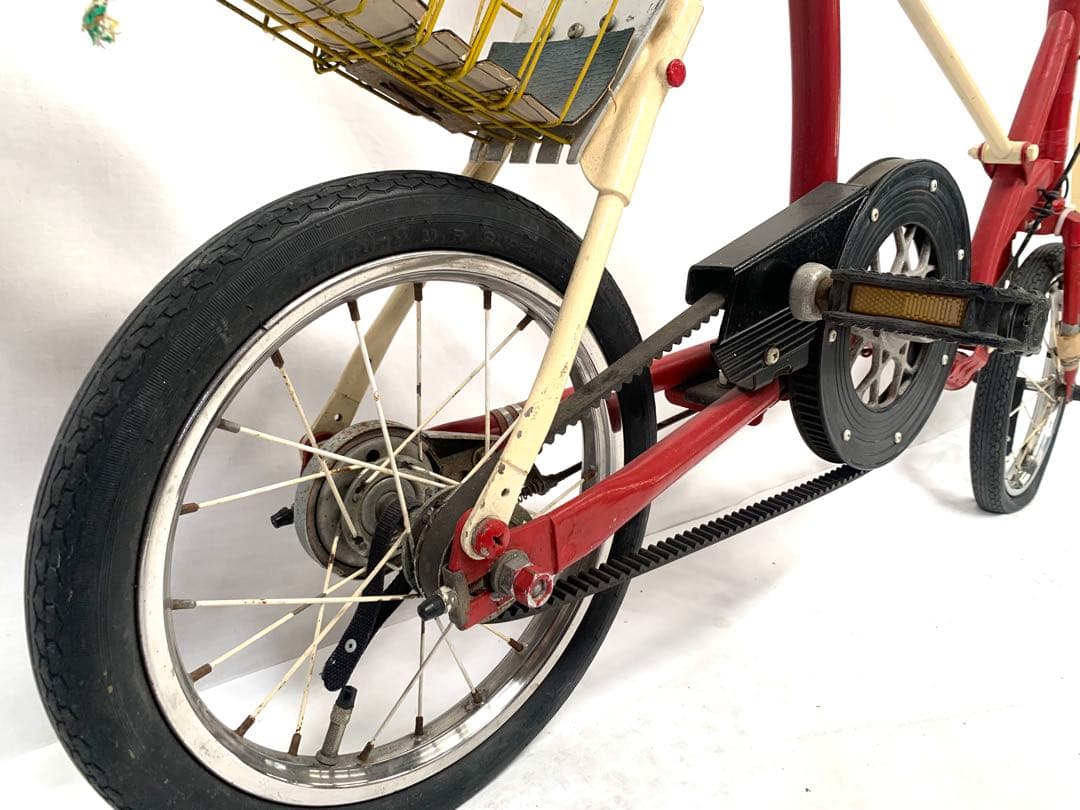 【現状品】送料無料ベルトドライブ折り畳み自転車 ミニベロ 小径車 14インチ