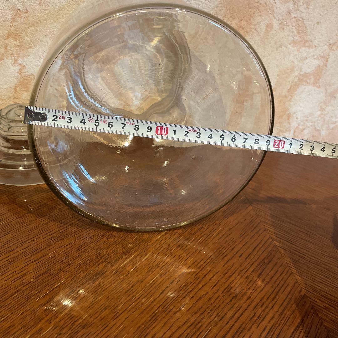 レトロ雑貨　昭和蓋付き大きなガラス瓶