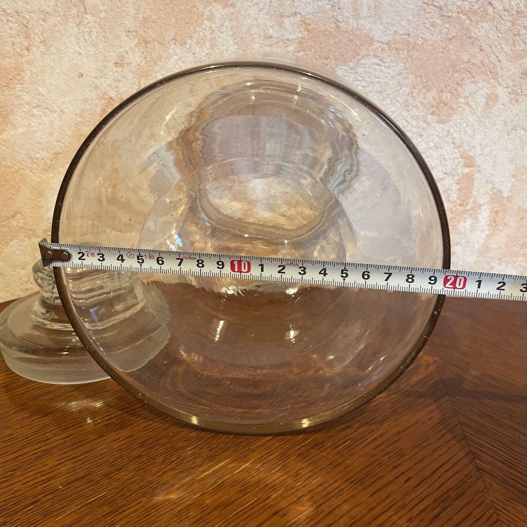 レトロ雑貨　昭和蓋付き大きなガラス瓶