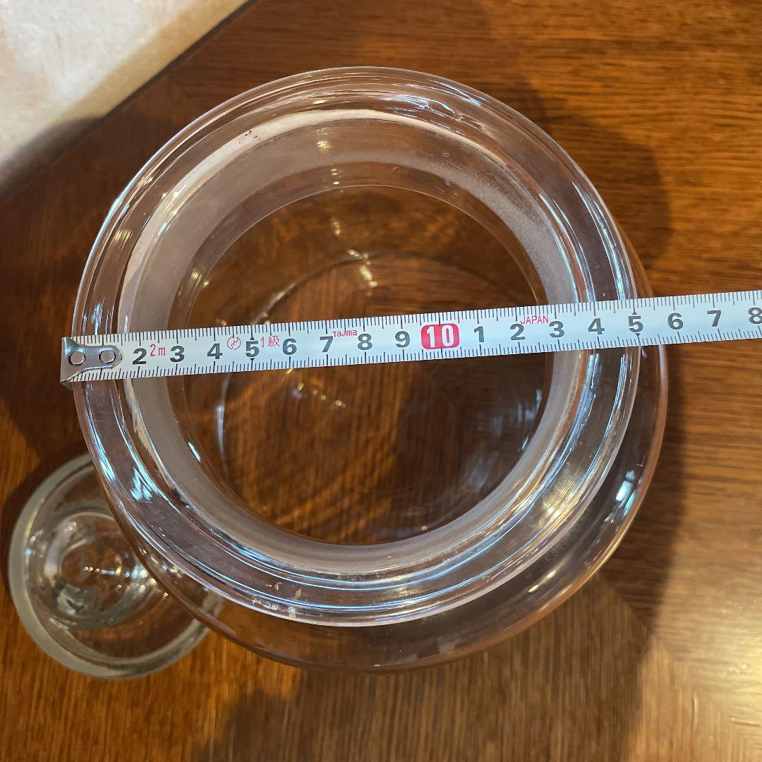 レトロ雑貨　昭和蓋付き大きなガラス瓶