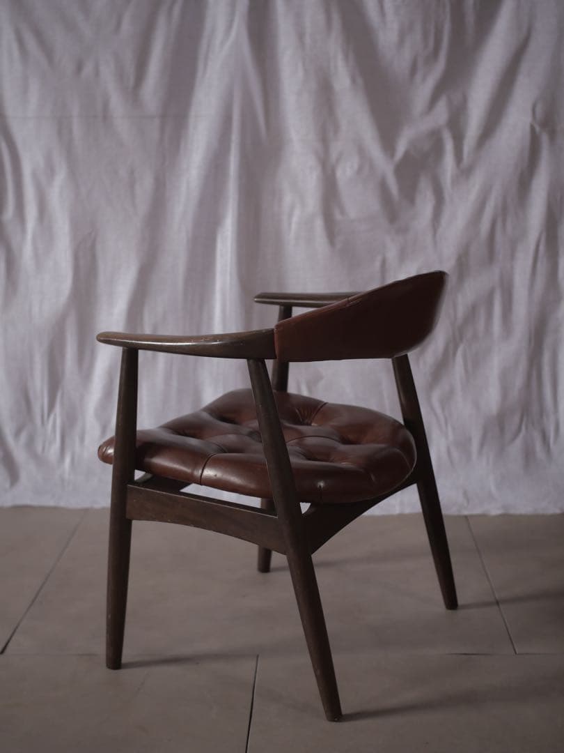 辻木工　辻製作所　アームチェア　椅子　古家具　古道具　アンティーク　昭和レトロ