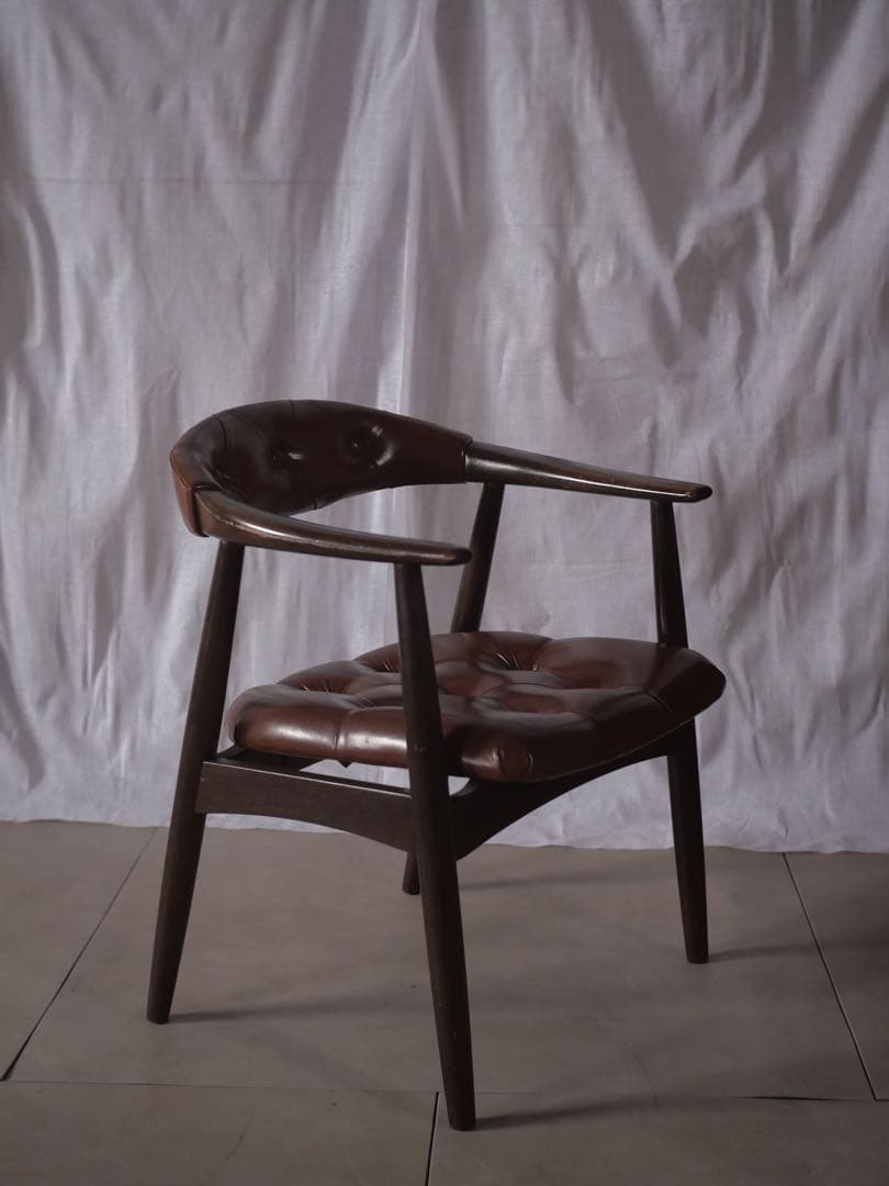 辻木工　辻製作所　アームチェア　椅子　古家具　古道具　アンティーク　昭和レトロ