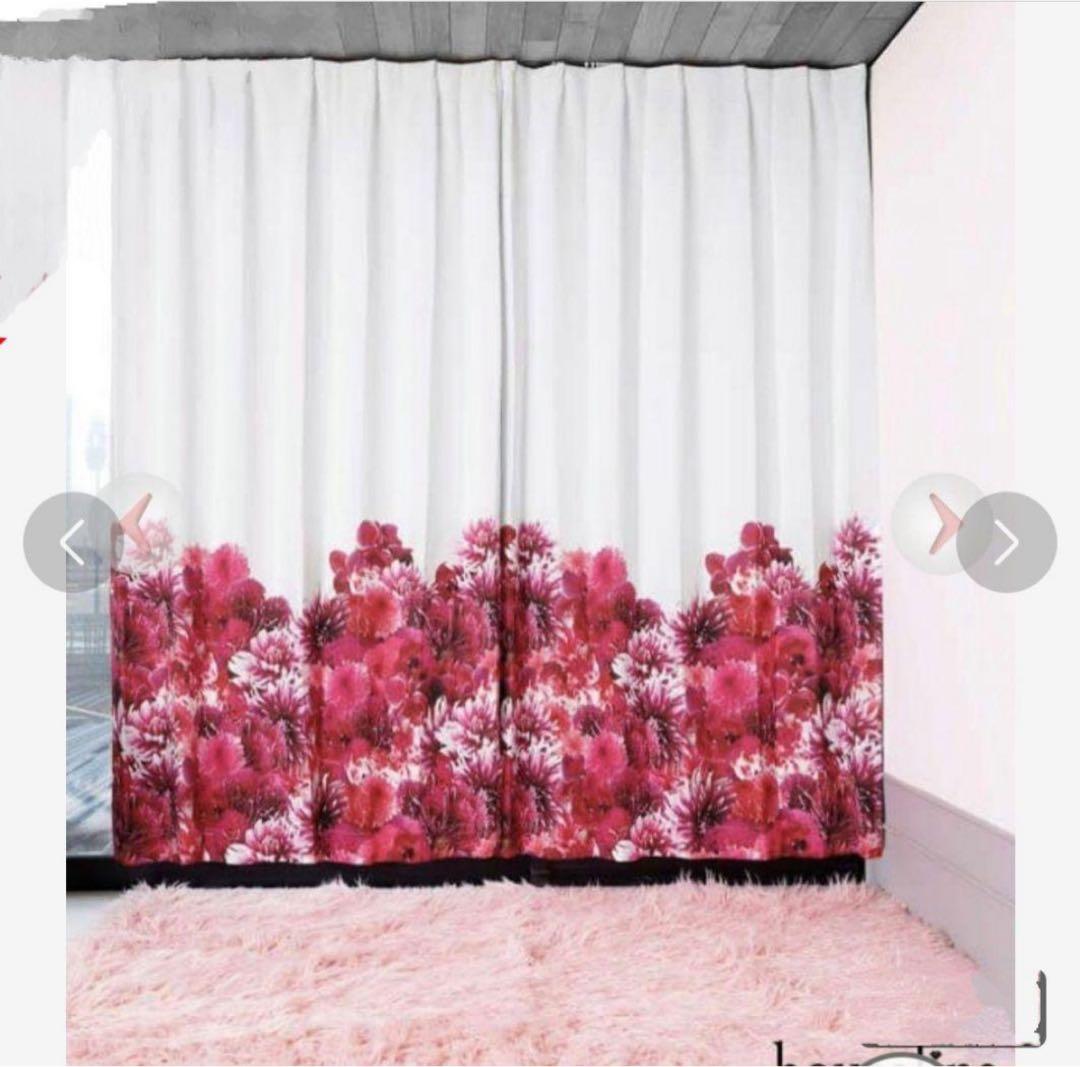 ♥ Radyカーテン　リゾートフラワー　丈135