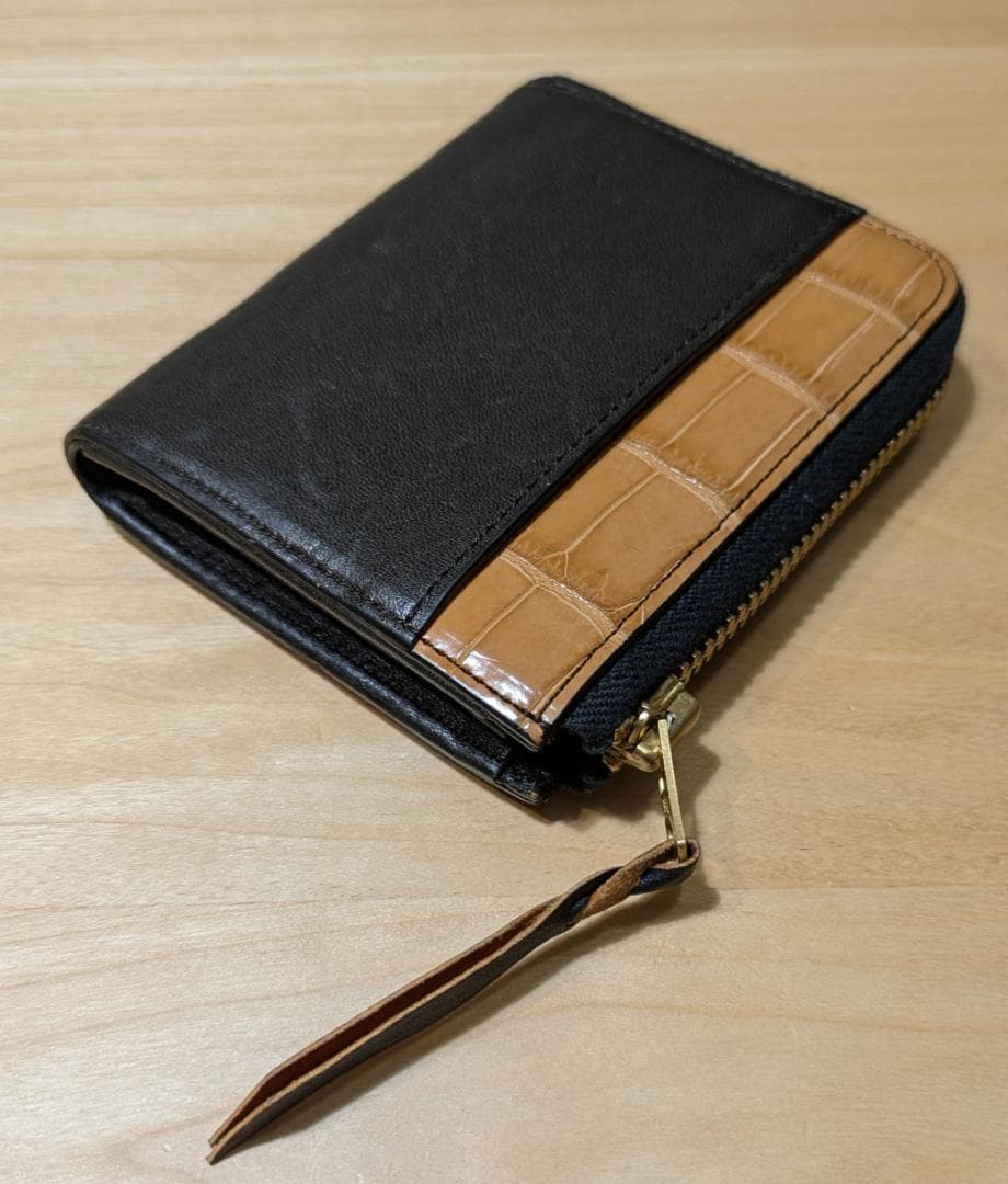 Lightning 池田工芸 財布 ヌメ クロコ 馬革 茶芯 ウォレット 本革